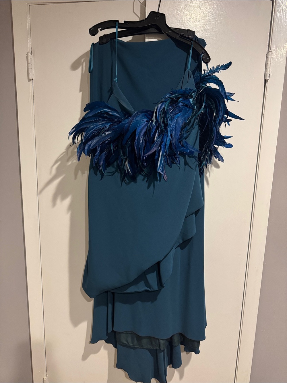 Flowing Teal Maxi Dress - Elegant Wedding Guest Gown